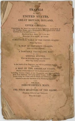 A DESCRIPTION OF THE BRITISH POSSESSIONS IN NORTH AMERICA, AND OF THE MOST IMPORTANT PLACES ALONG THE LINES IN THE UNITED STATES; INTENDED AS AN ACCOMPANIMENT TO "MELISH'S MAP OF THE SEAT OF WAR IN NORTH AMERICA" [wrapper title].