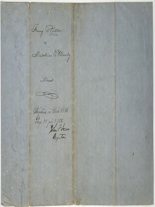 ORDERING THAT A LAND DEED BE REGISTERED, in an autograph docket, signed 11 May 1855, as a district court judge.