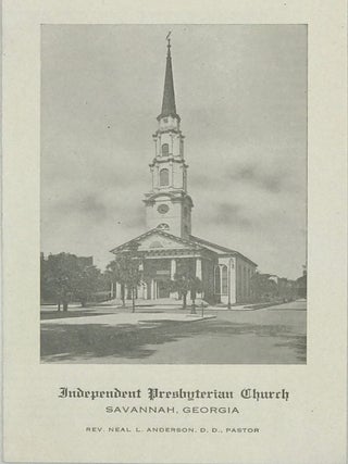 Item #38329 INDEPENDENT PRESBYTERIAN CHURCH. SAVANNAH, GEORGIA
