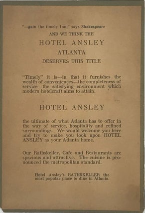 Item #38503 HOTEL ANSLEY, ATLANTA