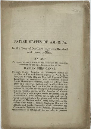 Item #38866 UNITED STATES OF AMERICA, IN THE YEAR OF OUR LORD EIGHTEEN HUNDRED AND SEVENTY-NINE:...