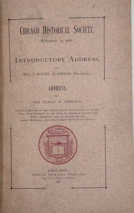 Item #41386 JAMES FENIMORE COOPER: A PAPER READ BEFORE THE CHICAGO LITERARY SOCIETY. Isaac N. Arnold