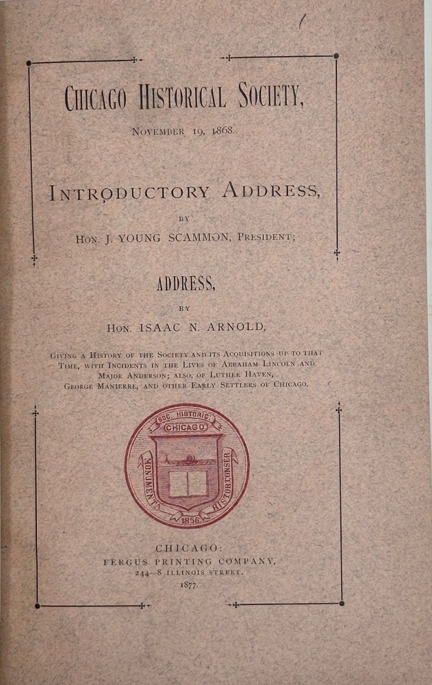 Item #41386 JAMES FENIMORE COOPER: A PAPER READ BEFORE THE CHICAGO LITERARY SOCIETY. Isaac N. Arnold.