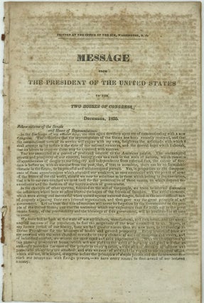 Item #41394 MESSAGE FROM THE PRESIDENT OF THE UNITED STATES TO THE TWO HOUSES OF CONGRESS,...