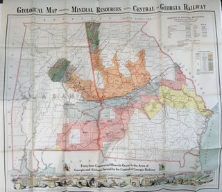 DIRECTORY OF COMMERCIAL MINERALS IN GEORGIA AND ALABAMA ALONG THE CENTRAL OF GEORGIA RAILWAY, CROSS INDEXED BY MINERALS, COUNTIES, AND STATIONS.; With geological map and descriptions of deposits.