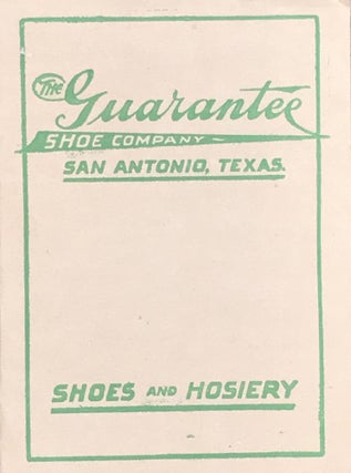 Item #46668 THE GUARANTEE SHOE COMPANY: Shoes and Hosiery [cover title]. Trade Catalog