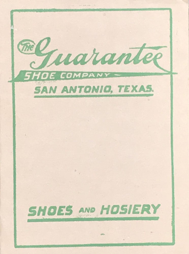 Item #46668 THE GUARANTEE SHOE COMPANY: Shoes and Hosiery [cover title]. Trade Catalog.