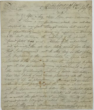 Item #47553 A 3 page letter, July 9, 1804 to Moses Crawford, Montgomery, N.Y. Edward ROBSON,...