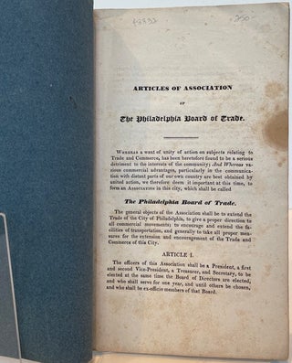 ARTICLES OF ASSOCIATION OF THE PHILADELPHIA BOARD OF TRADE.