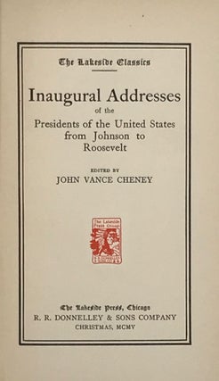 Item #50027 INAUGURAL ADDRESSES OF THE PRESIDENTS OF THE UNITED STATES from Johnson to...