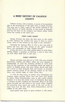 A Brief History of Calhoun County [cover and caption title]