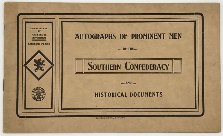 Item #53202 Autographs of Prominent Men of the Southern Confederacy and Historical Documents: E.M. Bruce Collection.