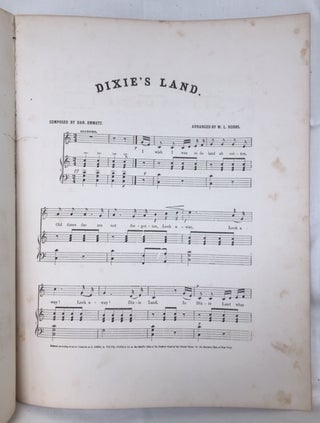 I Wish I Was in Dixie's Land. Written and composed expressly for Bryant's Minstrels. Arranged for the pianoforte by W.L. Hobbs.