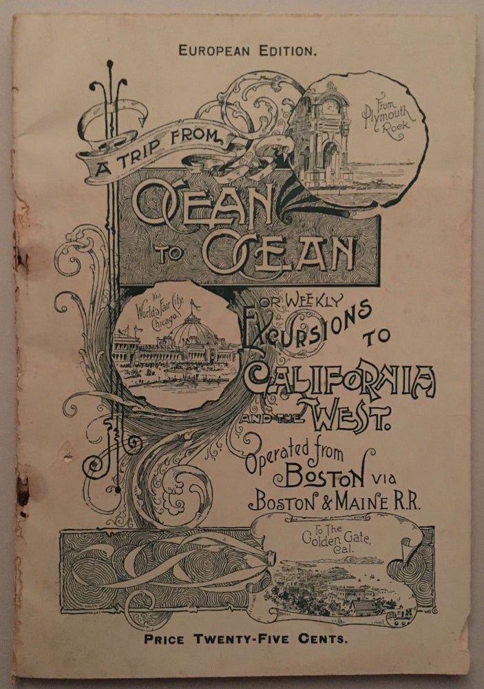 Item #54186 Ocean to Ocean; or, Weekly Excursions to California and the West: A Journey Comprising More Noted and Magnificent Scenery Than Is Compassed in Any Other Tour in the Known World. C. A. ANDERSON.