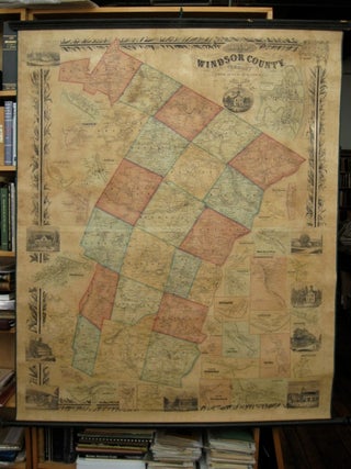 Item #54696 Map of Windsor County, Vermont. From actual surveys by Hosea Doton