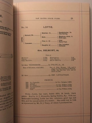 1888. CATALOGUE OF TROTTING STOCK, AT THE SAN MATEO STOCK FARM, THE PROPERTY OF WM. CORBITT, SAN MATEO, (SAN MATEO COUNTY), CALIFORNIA.