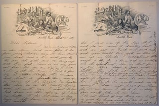 Item #56449 Reporting on his recent hunting and fishing experiences, in an autograph letter,...