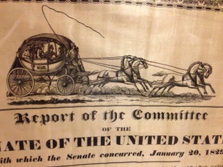 REPORT OF THE COMMITTEE OF THE SENATE OF THE UNITED STATES, WITH WHICH THE SENATE CONCURRED, JANUARY 20, 1829. Messrs. Johnson, of Kentucky, Ellis, Tyler, Johnson, of Louisiana, and Silsbee, the Committee on Post Offices and Post Roads, to which had been referred various petitions remonstrating against the Transportation and Delivery of the Mails on the SABBATH, Report:--; [followed by 14 paragraphs of dense text printed in three columns, each separated by a thin rule].