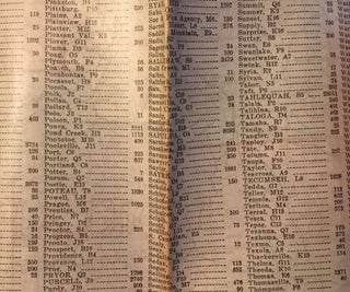 MAP OF THE STATE OF OKLAHOMA WITH COMPLETE 1910 CENSUS. [cover title]