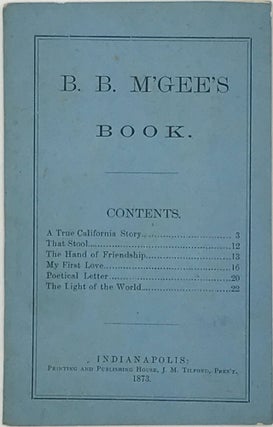 Item #58364 B.B. M'GEE'S BOOK. B. B. M'Gee