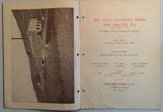 THE VETA COLORADA MINING AND SMELTER CO. (Incorporated under the Laws of Arizona) OF PARRAL, STATE OF CHIHUAHUA, MEXICO.