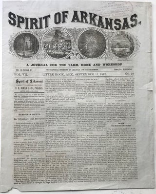 Item #58457 SPIRIT OF ARKANSAS. / A JOURNAL FOR THE FARM, HOME AND WORKSHOP