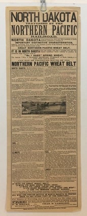 Item #58682 NORTH DAKOTA / TRAVERSED BY THE / NORTHERN PACIFIC / RAILROAD. [followed by text in...
