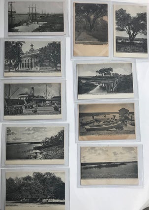 Item #58790 Views of Brunswick, Georgia, a collection of 23 unused real photo postcards, each 3...