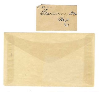 Item #58923 Clipped signature on a piece of stationery (1 1/4 x 1 7/8 in.), "Edw. Livingston / MC...