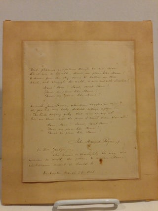 Item #59184 "Home, Sweet Home," an original holograph copy of the poem and ballad, signed by the...