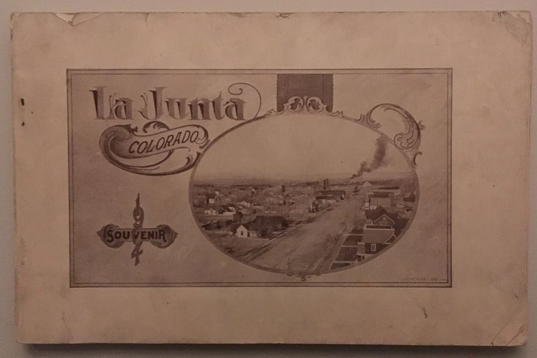 Item #59202 LA JUNTA, COLORADO. GEM CITY OF ARKANSAS VALLEY.; "One hundred and forty scenes in half tone. Together with a concise history from 1875 to 1904. Paper cover, fifty cents. La Junta Tribune Publishers, Sutherland Engraving Co. Engravers, Moyemont & Biebes Photographers."