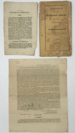 Item #59213 Three publications related to military bounty lands for veterans of the War of 1812,...