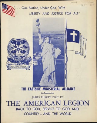 Item #59754 The American Legion: Back to God, Service to God and Country – and the World [cover...