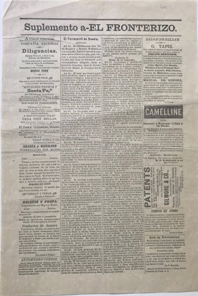 Item #59807 SUPLEMENTO A - EL FRONTERIZO
