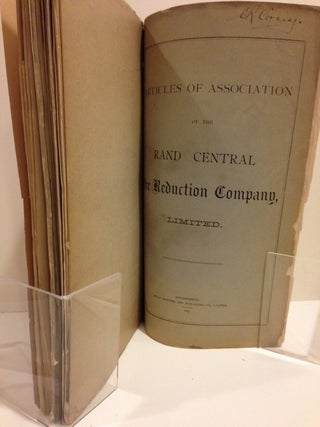 SOUTH AFRICAN GOLD MINING REPORTS, PROSPECTUSES, etc., INCLUDING FOLDING PLATES AND MAPS.