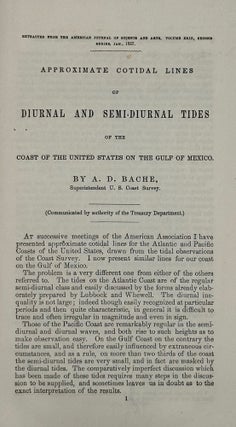 Item #60505 Approximate Cotidal Lines of Diurnal and Semi-Diurnal Tides of the Coast of the...