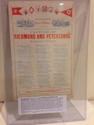 Item #60545 CAPTURE OF / RICHMOND AND PETERSBURG. G. P. Hardwick, words