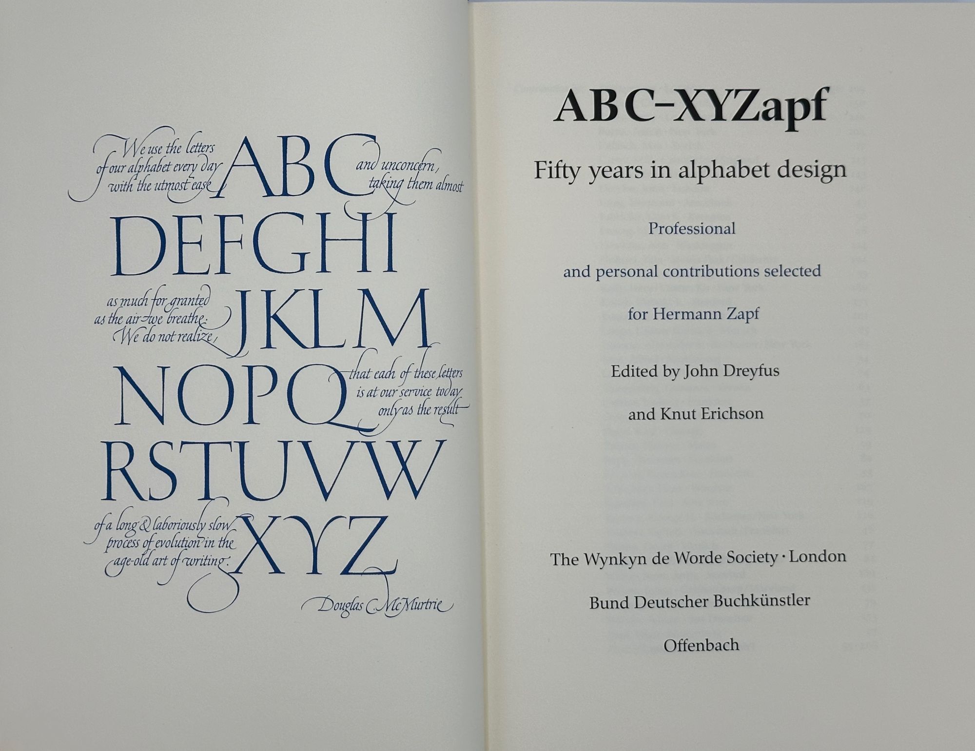 ABC-XYZapf: Fifty Years in Alphabet Design. Professional and