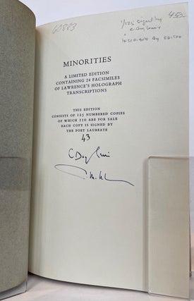 MINORITIES; Edited by J.W. Wilson with a preface by C. Day Lewis