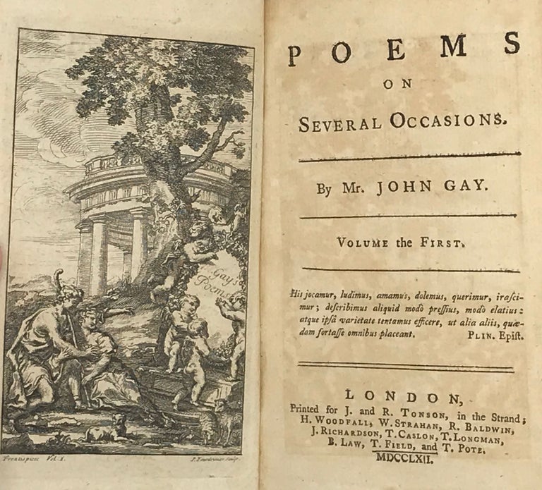 Item #61571 POEMS ON SEVERAL OCCASIONS. John Gay.