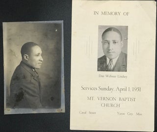 Item #61634 In Memory of Dan Webster Lindsey [cover title]. Services Sunday, April 1, 1951, Mt....