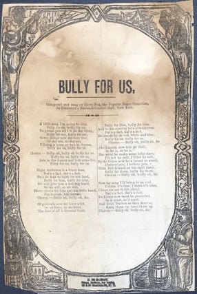 Item #61668 Bully for Us. [caption title] Composed and sung by Harry Fox, the Popular Negro...