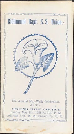 Item #61691 Richmond Bapt. S.S. Union, the Annual May-Walk Celebration at the Second Bapt....