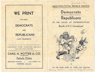 Item #62164 1932 POLITICAL WORLD SERIES: DEMOCRATS vs. REPUBLICANS OF THE HOUSE OF...