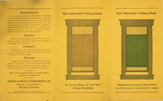 DRAPER'S "SANITARY" ROLLER WINDOW SHADE. The Best in the World. Manufactured for Union School Furnishing Co. 1028-1036 W. Van Buren St.. Chicago, Illinois. [cover title]