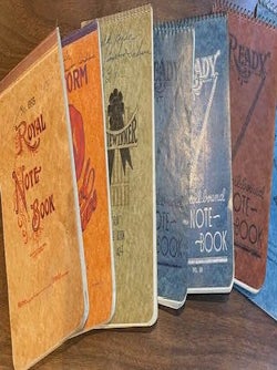 Item #62291 A YOUNG INDIANA FARMER'S MANUSCRIPT JOURNALS, FIVE YEARS OF A LIFE TENDING THE FIELDS...