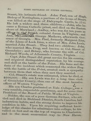 Sketches of Some of the First Settlers of Upper Georgia, of the Cherokees, and the Author.