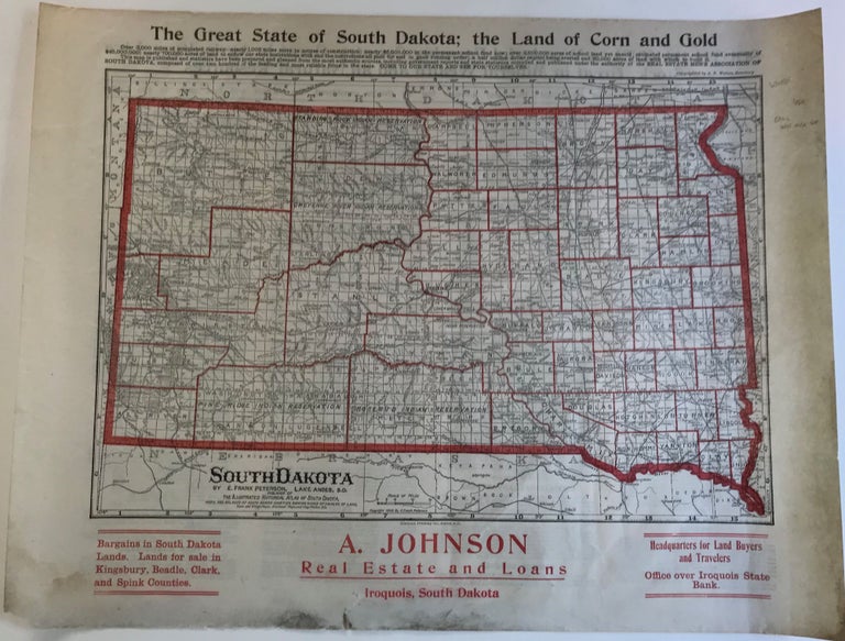 Item #63055 THE GREAT STATE OF SOUTH DAKOTA; THE LAND OF CORN AND GOLD.