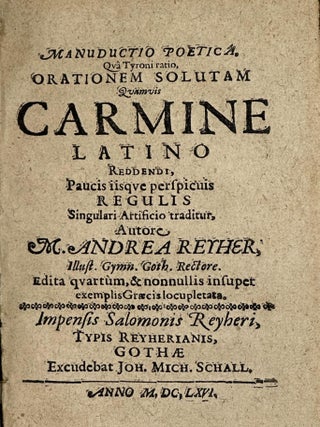Christophori Cellarii orthographia latina ex vestustis monumentis hoc est nummis, marmoribus tabulis, membranis veterumoque grammaticorum placitis, nec non recentium ingeniorum curis excerpta, digesta novisque observationibus illustrata.