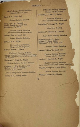 List of Field Officers, Regiments, and Battalions in the Confederate States Army, 1861-1865 [cover title].